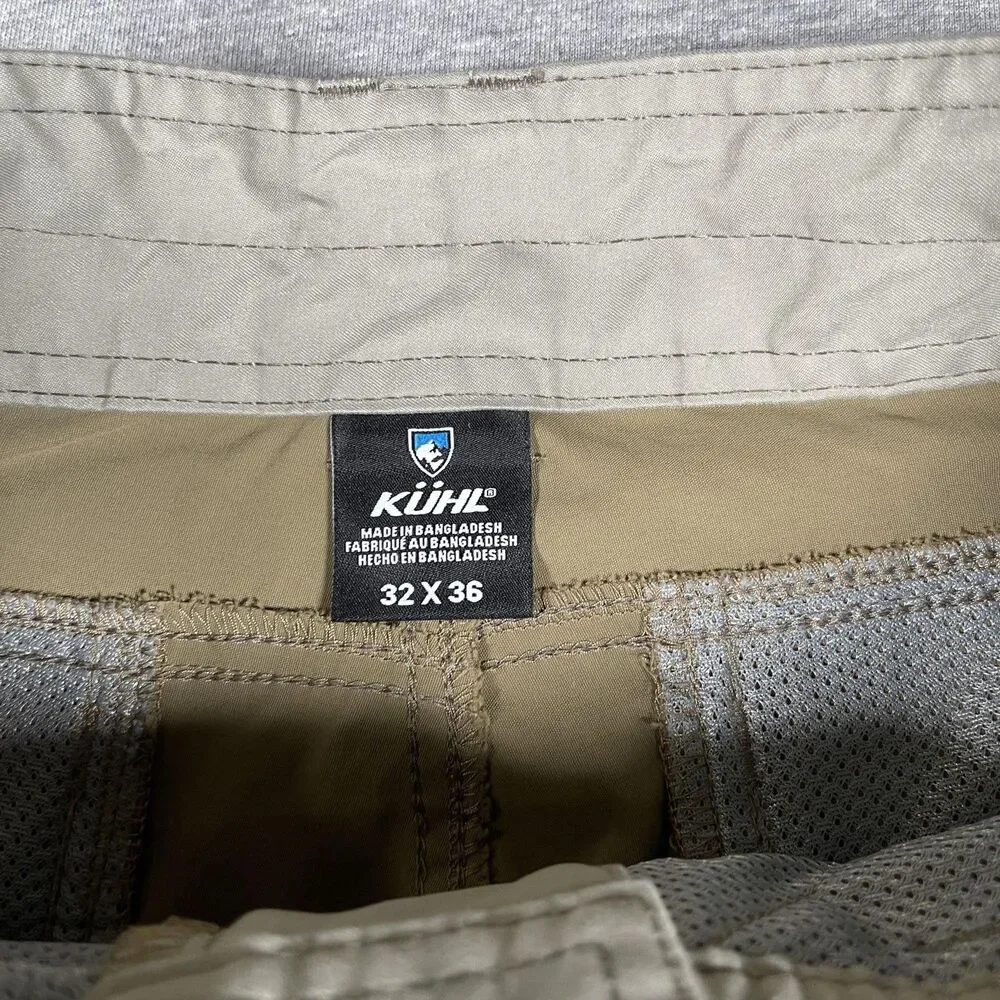 Kuhl Khakis Pants Mens 32x35 Green Trail Hiking Outdoor Lightweight Breathable